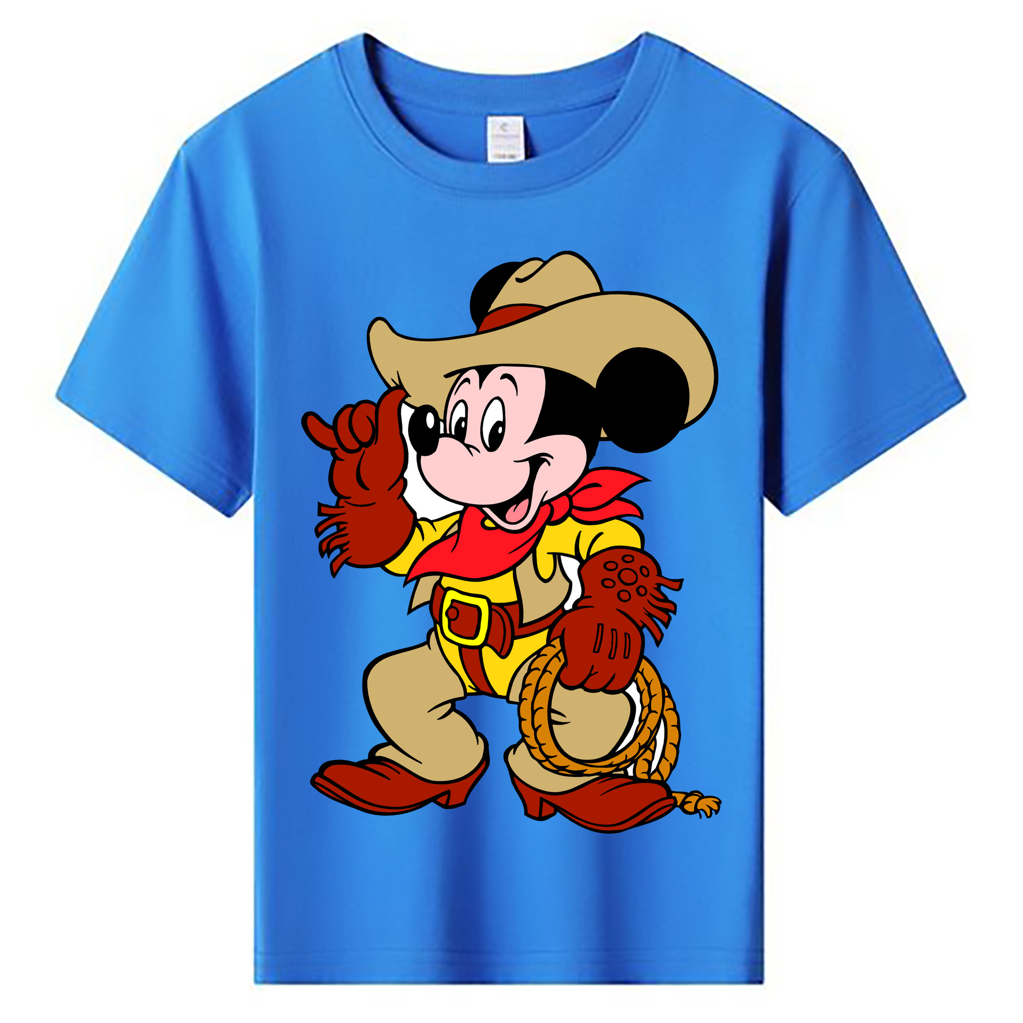 ミッキーマウス Mickey Mouse 綿100％キッズTシャツ（フロントプリント）